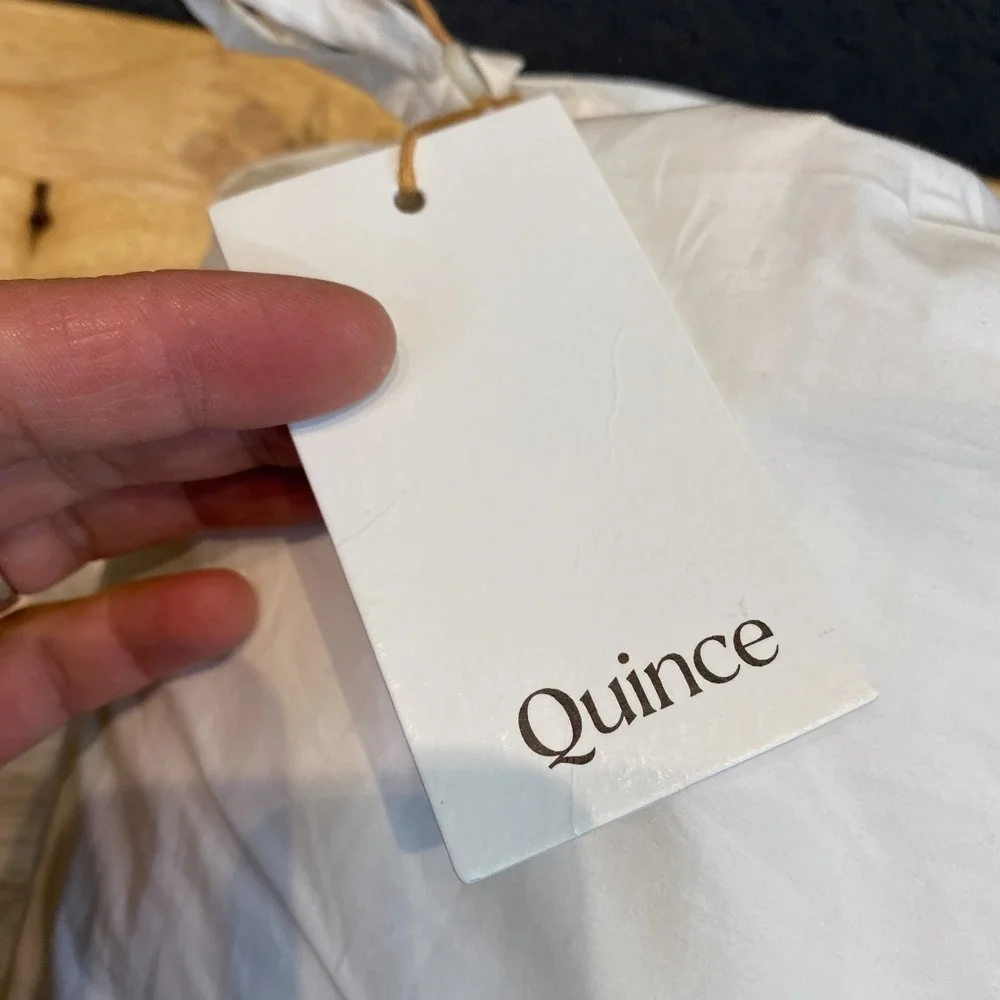 Quince Classic Organic Percale Duvet Cover King/Cal King White DUVET COVER ONLY